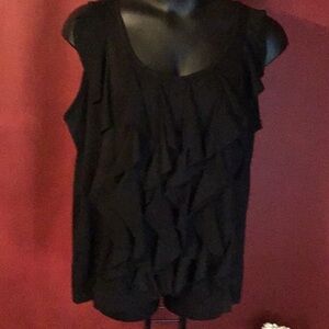 DOUBLE TAKE RUFFLED TOP SIZE 2X